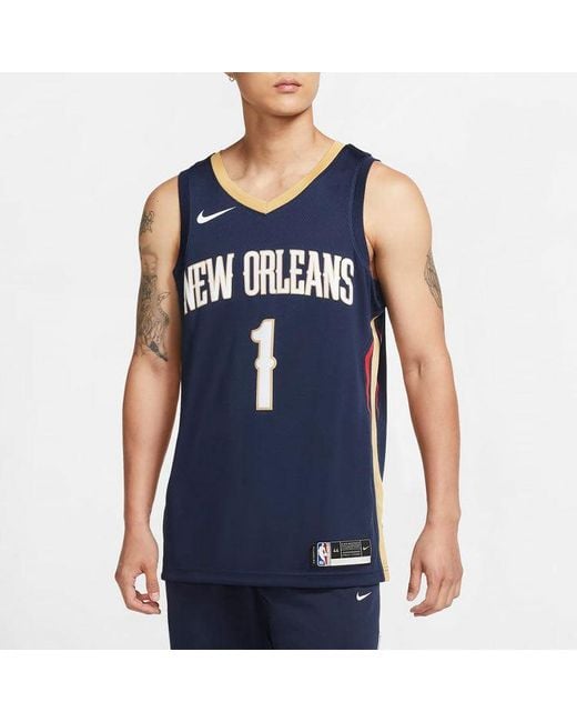 Nike Blue Nba Zion Williamson New Orleans Pelicans 2022/23 Icon Edition Swingman Jersey #1 for men