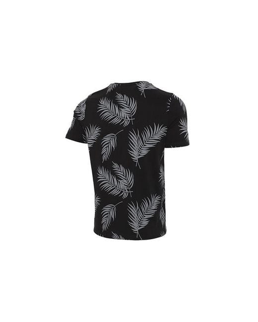 PUMA Black Palm Fronds Floral Aop Shirt Short Sleeve for men