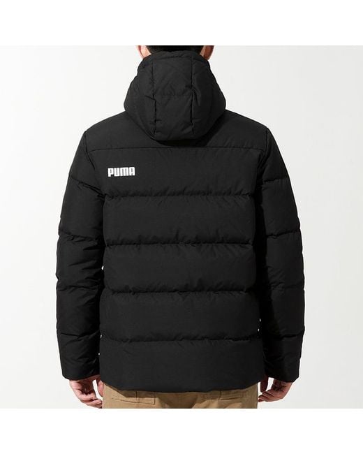 PUMA Black Logo Down Jacket for men
