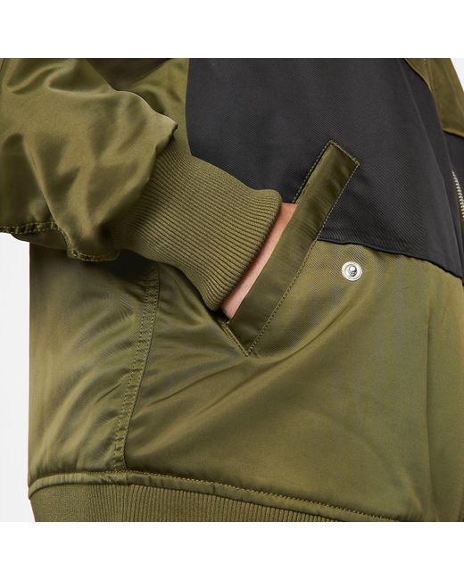 Nike Green Therma-Fit Synthetic Phil Reversible Bomber Jacket Asia Sizing 'Rough' for men