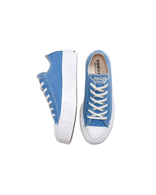 Converse Blue (Wmns) Renew Cotton Chuck Taylor All Star Platform Low 'Coast'