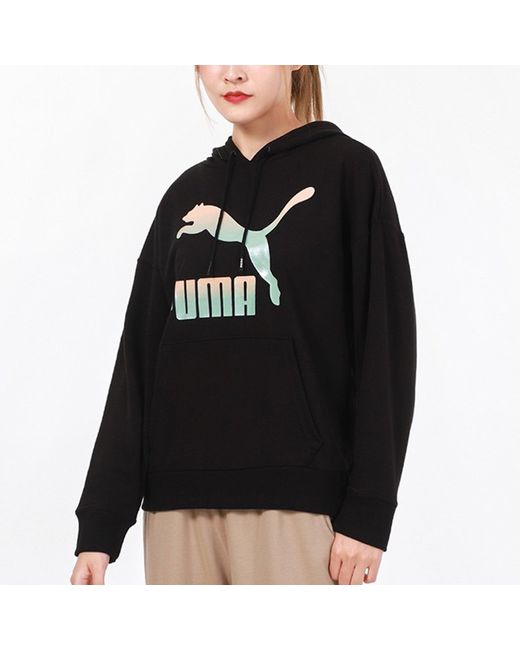 PUMA Black (Wmns) Classics Logo Hoodie