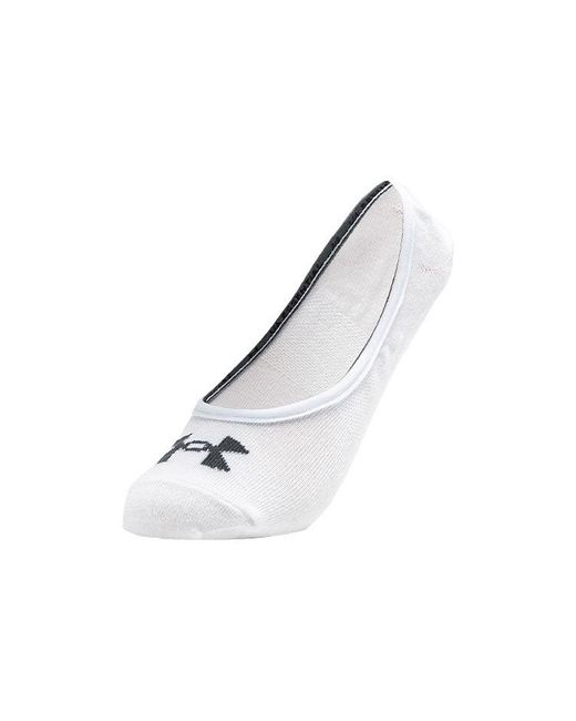 Under Armour White Essential Lolo Liner Socks (3 Pack)