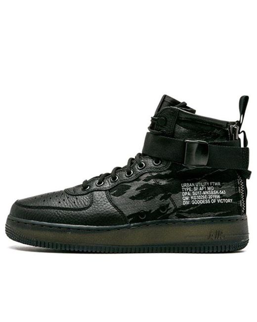 Nike Sf Air Force 1 Mid 'tiger Camo' in Black for Men | Lyst
