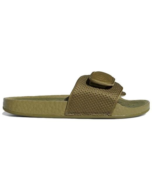 Adidas Green X Pharrell Boost Slides Cargo' for men
