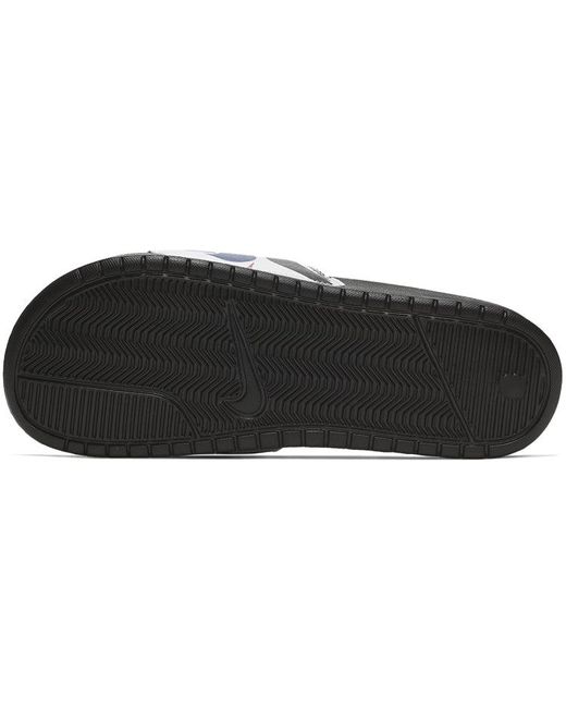 Nike Blue Benassi Jdi Slide 'Swoosh Print' for men