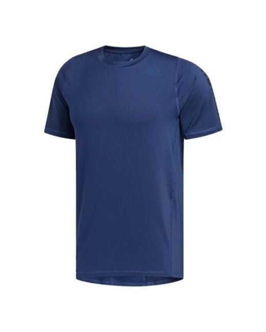 Adidas Blue Pattern Short Sleeve for men