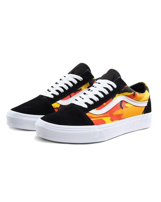 Vans Orange Old Skool 'Pop Camo' for men