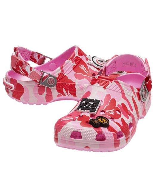 CROCSTM Pink X A Bathing Ape Clog 'Carnation' for men