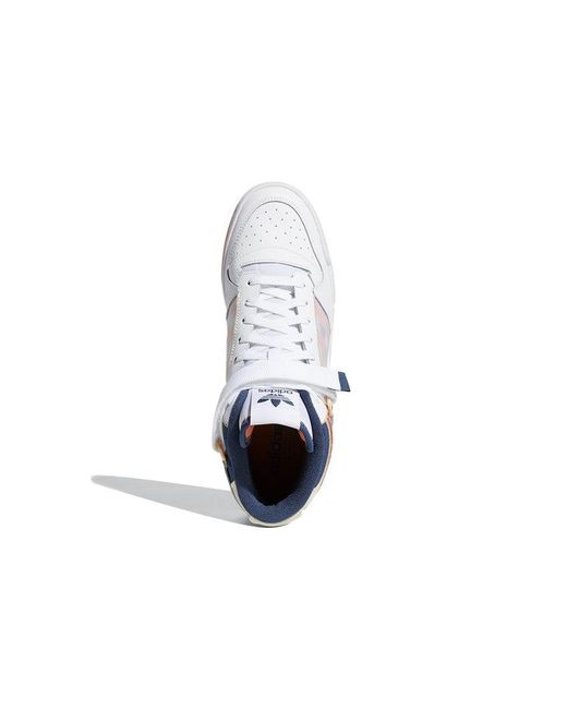 Adidas White Forum Mid Tt Acid' for men