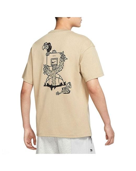 Nike Natural Cartoon Pattern Printing Casual Round Neck Short Sleeve T-Shirt for men
