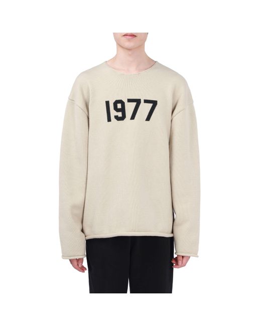 Fear Of God White Ss22 1977 Raw Edge Sweater 'Wheat' for men