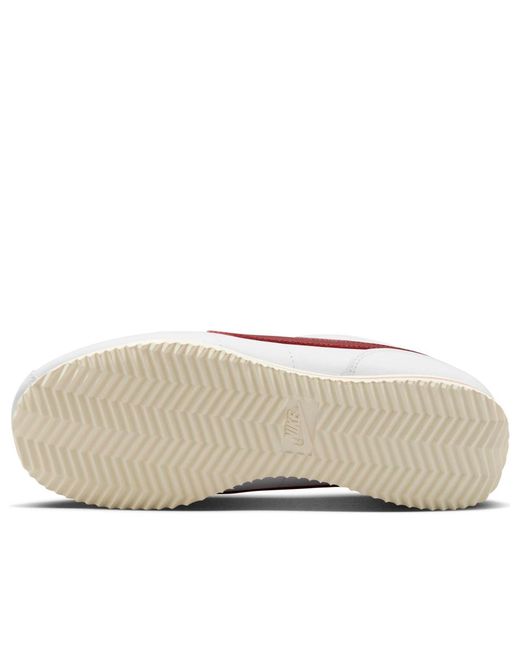 Nike Cortez Womens Casual Trainers In White Red - 6 Uk