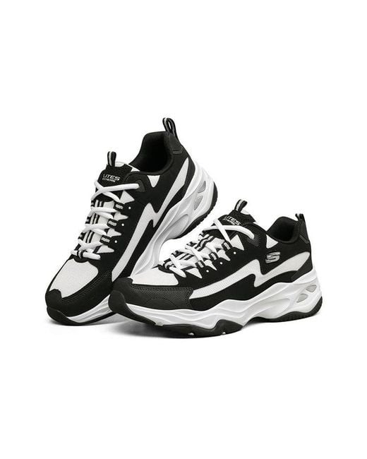 Skechers Black D'Lites 4.0 Low Chunky Shoes for men
