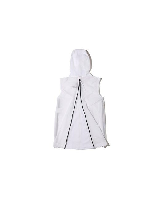 Nike White (Wmns) Sleeveless Casual Sports Hooded Vest