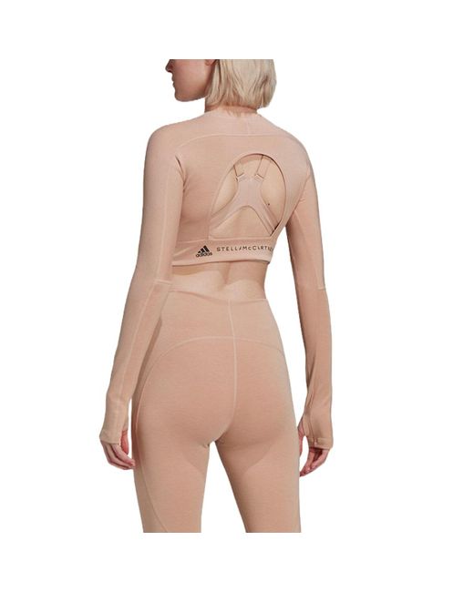 Adidas Pink (Wmns) By Stella Mccartney Truestrength Cropped Long Sleeve