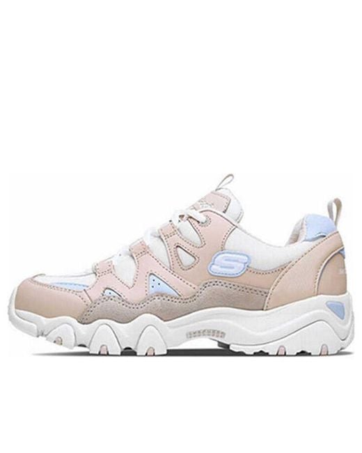 Skechers White (Wmns) D'Lites 2.0 Low-Top Running Shoes