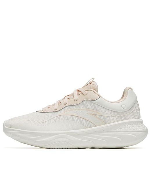 Anta White (Wmns) Shock-Absorbing Low-Top Running Shoes