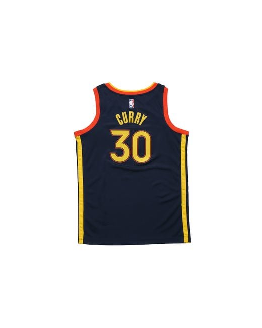 Nike Blue Nba Stephen Curry Golden State Warriors Jersey City Edition for men