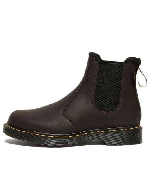 Dr. Martens Black 2976 Warmwair Leather Chelsea Boots 'Dark'
