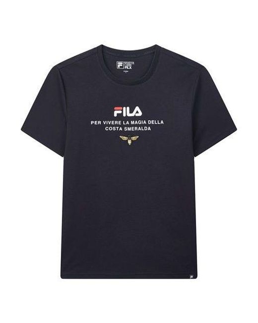 Fila Blue Printing Sports Short Sleeve for men