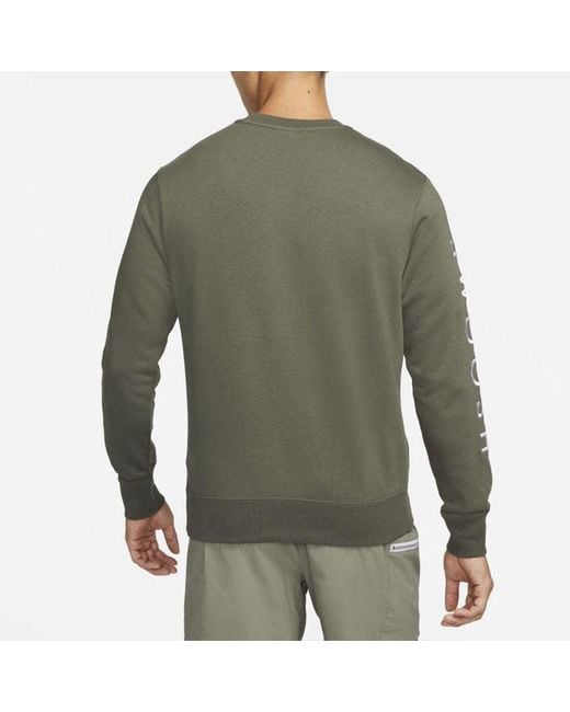 Nike Green Swoosh Athleisure Casual Sports Sweatshirt for men