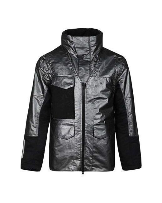 Nike Black Nsw Tech Pack Stay Warm Athleisure Casual Sports Windproof Waterproof Jacket Metallic Goldsilver for men