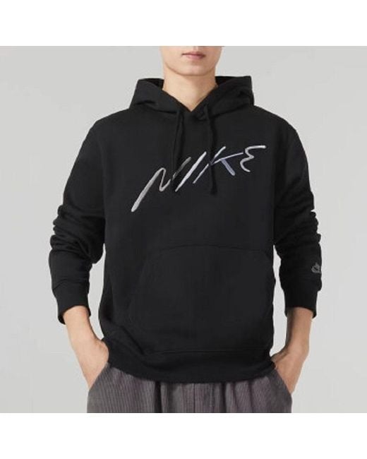 Nike Black Club Fleece Logo Hoodie for men