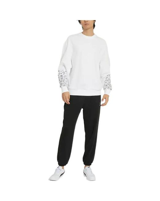 PUMA White Paisley Graphic Crew for men