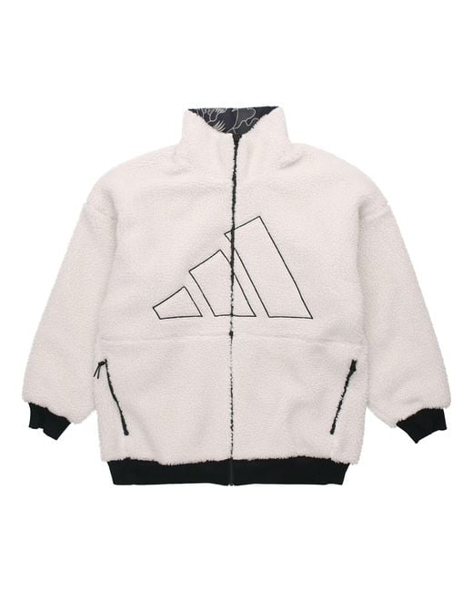 Adidas Natural Aop Rev Jkt Reversable Fleece Jacket for men