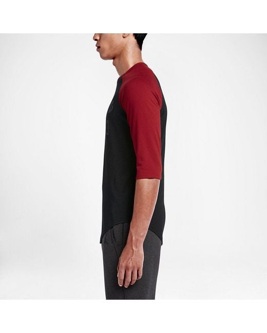 Nike Red 23 Raglan 3/4 Sleeve Short for men