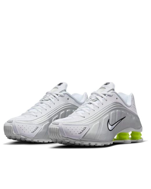 Nike White (Wmns) Shox R4 Metallic'