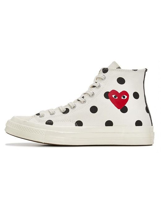 Converse White X Comme Des Garcons Play Chuck 70 Hi Polka Dot' for men