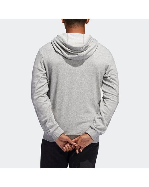 Adidas Gray Definition Hdy Athleisure Casual Sports Hooded Pullover for men