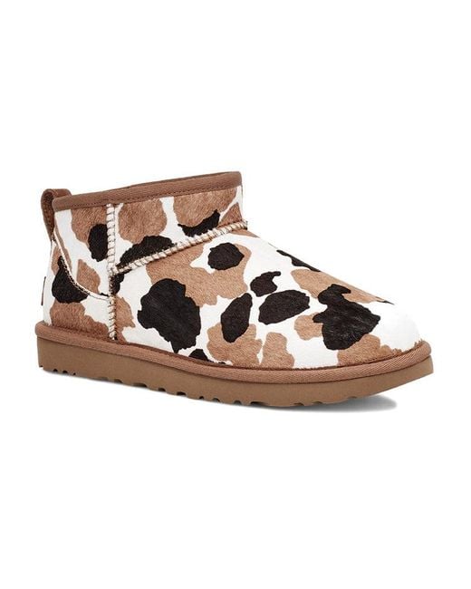 Ugg Brown (Wmns) Classic Ultra Mini 'Cow Print'