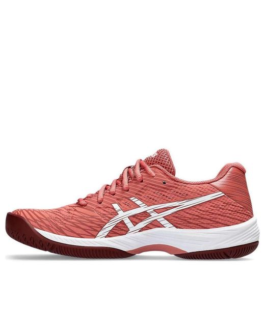 Asics Red , Gel-game 9 Tennis Shoe, Light Garnet/white, 8 Uk