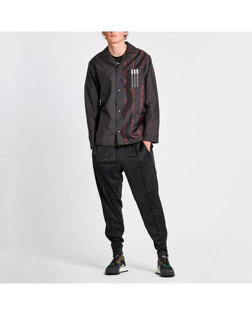 Adidas Black Originals X Alexander Wang Crossover Casual Coach Jacket for men