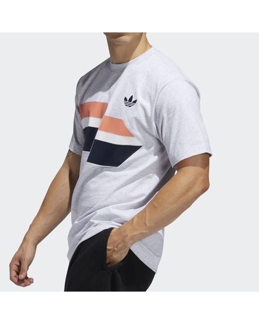 Adidas White Originals Athleisure Casual Sports Round Neck Short Sleeve for men