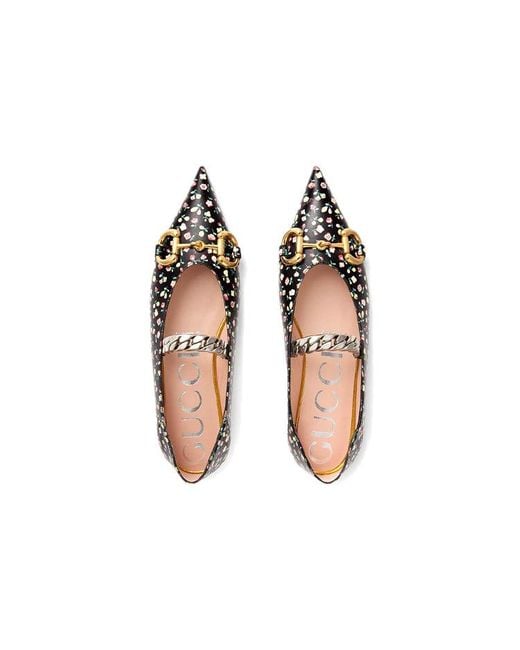 Gucci Black (Wmns) Pre-Loved X Liberty London Floral Ballet Flats