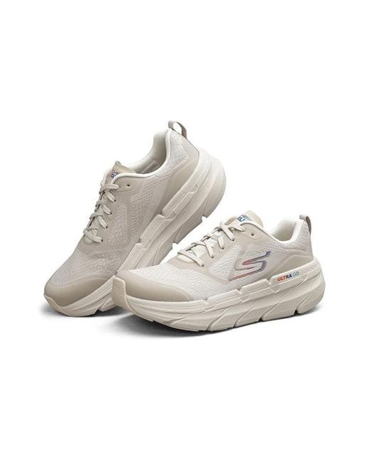 Skechers White Max Cushioning Premier Low-Top Running Shoes for men
