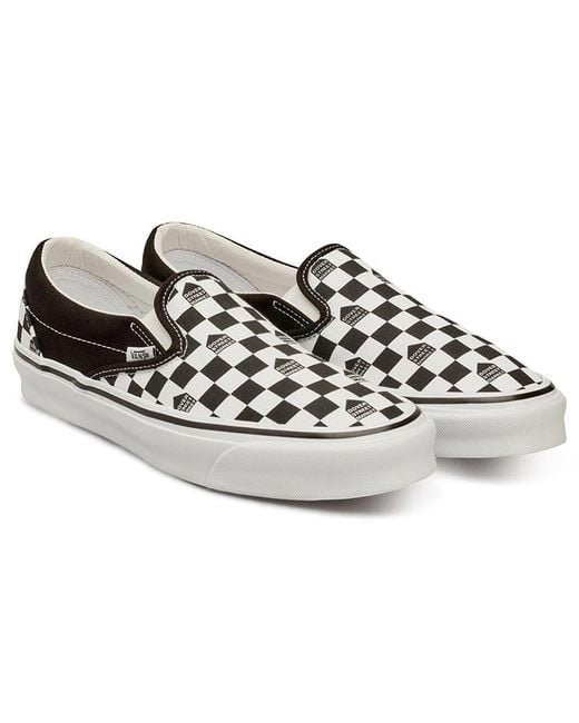 Vans Black Dover Street Market X Og Classic Slip-On Lx Checkerboard' for men