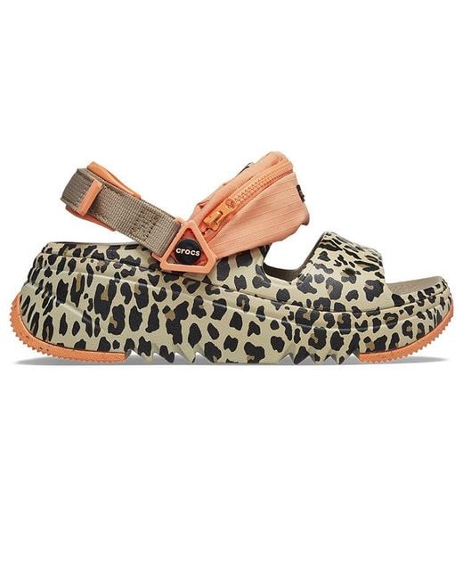 CROCSTM Natural (Wmns) Hiker Xscape Animal Sandals 'Khaki Leopard'