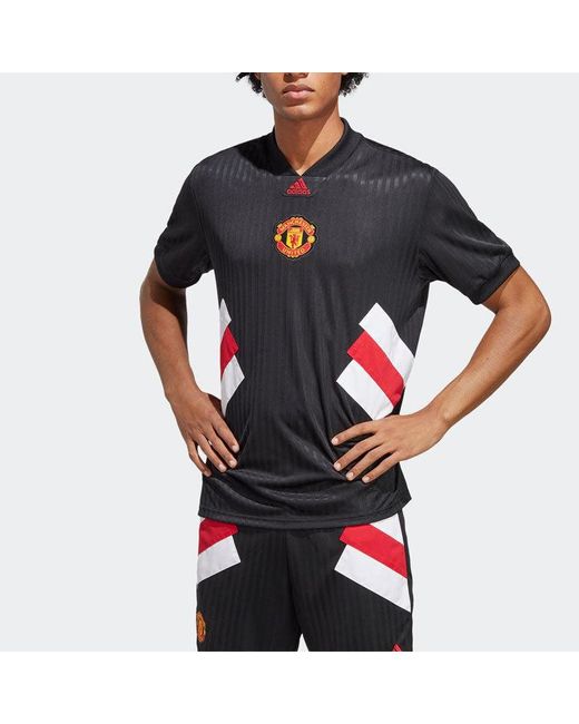 Adidas Black Manchester United Icon Jersey for men