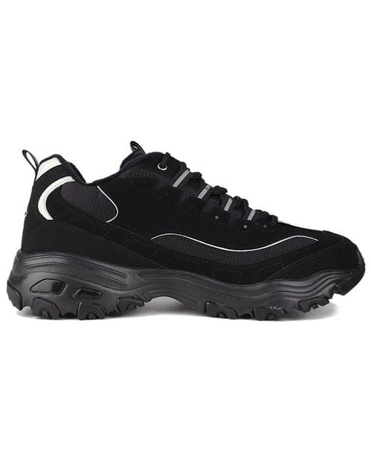 Skechers Black D'Lites Low-Top Running Shoes for men