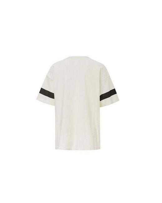 Converse White (Wmns) Renew Alphabet Printing Short Sleeve