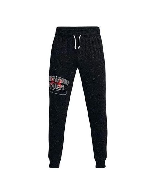 Under Armour Black Rival Terry Joggers for men