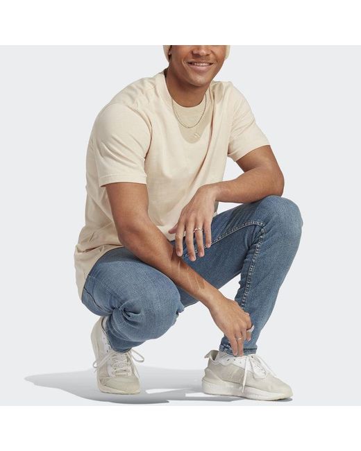 Adidas White Adida All Zn Hort Leeve T-hirt for men