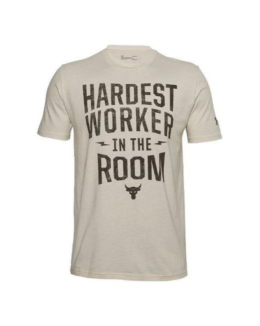 Under Armour White Letter Printing Johnson Training Sports for men