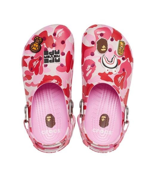 CROCSTM Pink X A Bathing Ape Clog 'Carnation' for men