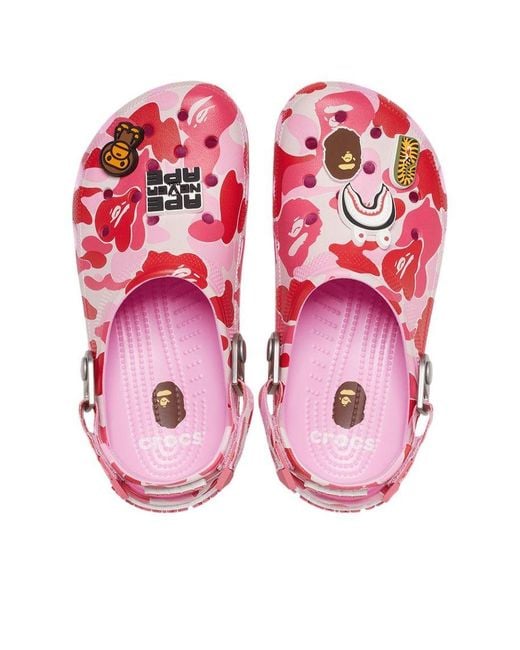 CROCSTM Pink X A Bathing Ape Clog 'Carnation' for men